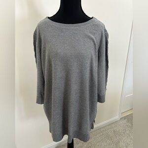 Lands' End Heather Gray Knit Sweater